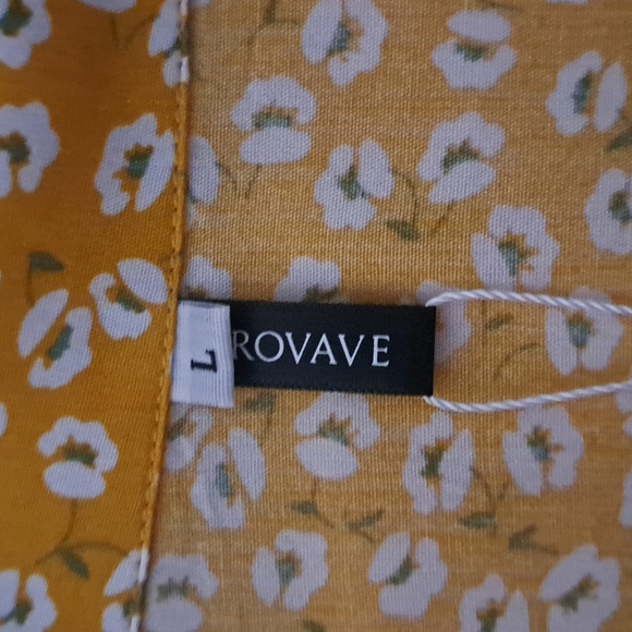 Brovave Women's Collar Neck Button Down Tie/elastic Waist LG. NWT - Picture 3 of 10